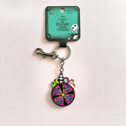 Disney Nightmare Before Christmas Spinning Wheel Keychain