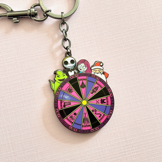 Disney Nightmare Before Christmas Spinning Wheel Keychain