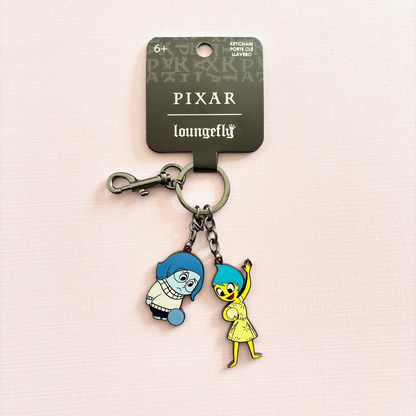 Loungefly x Pixar: Inside Out Joy & Sadness Keychain