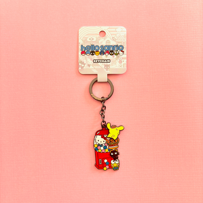 Sanrio Hello Kitty Bubblegum Machine Enamel Keychain