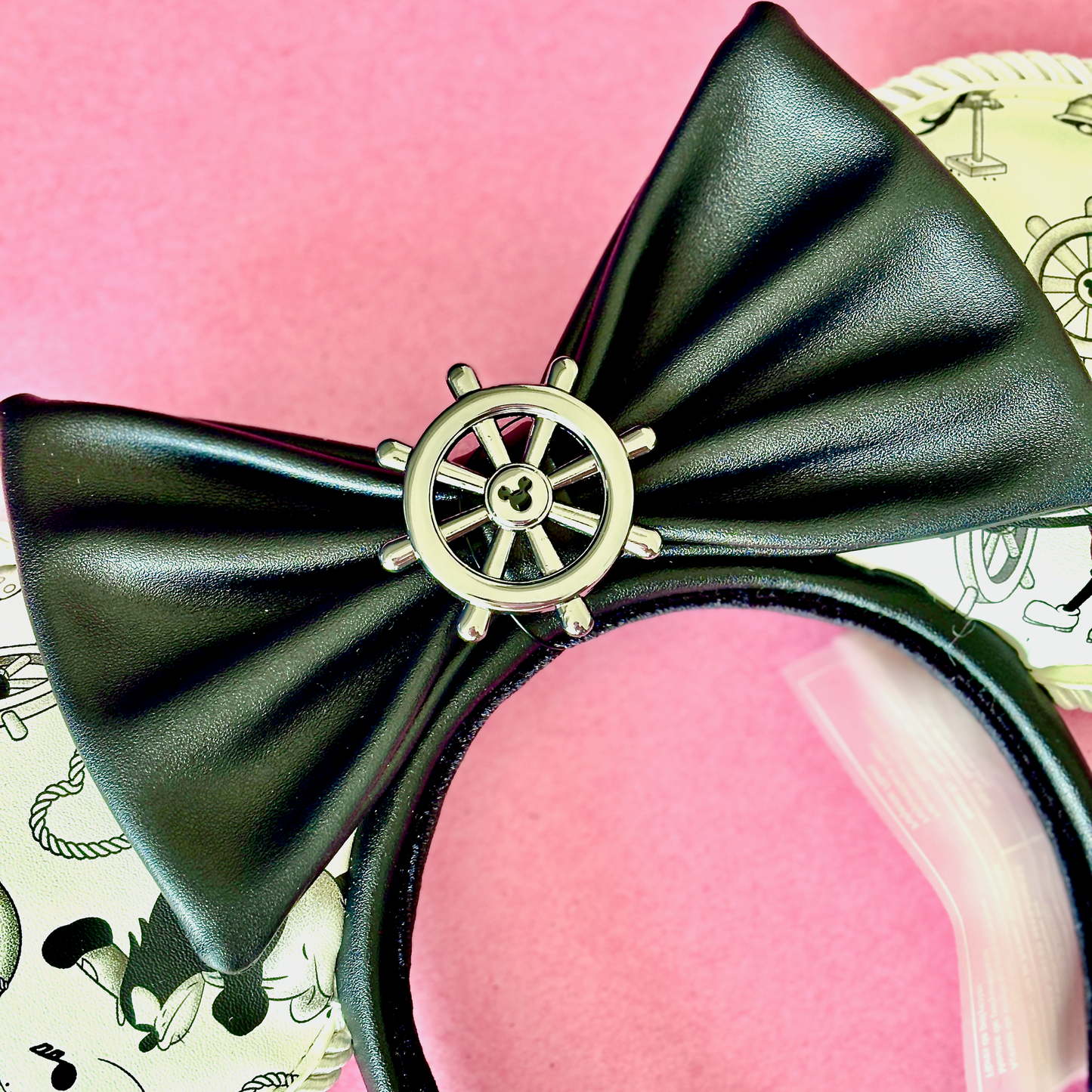 Disney Steamboat Willie Minnie Mouse Ears Bow Headband