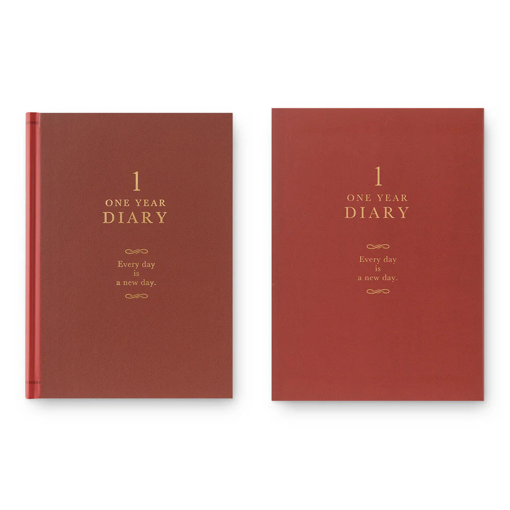 MIDORI One Day One Page Year Diary: Classic Red