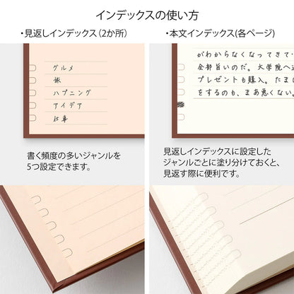 MIDORI One Day One Page Year Diary: Classic Red