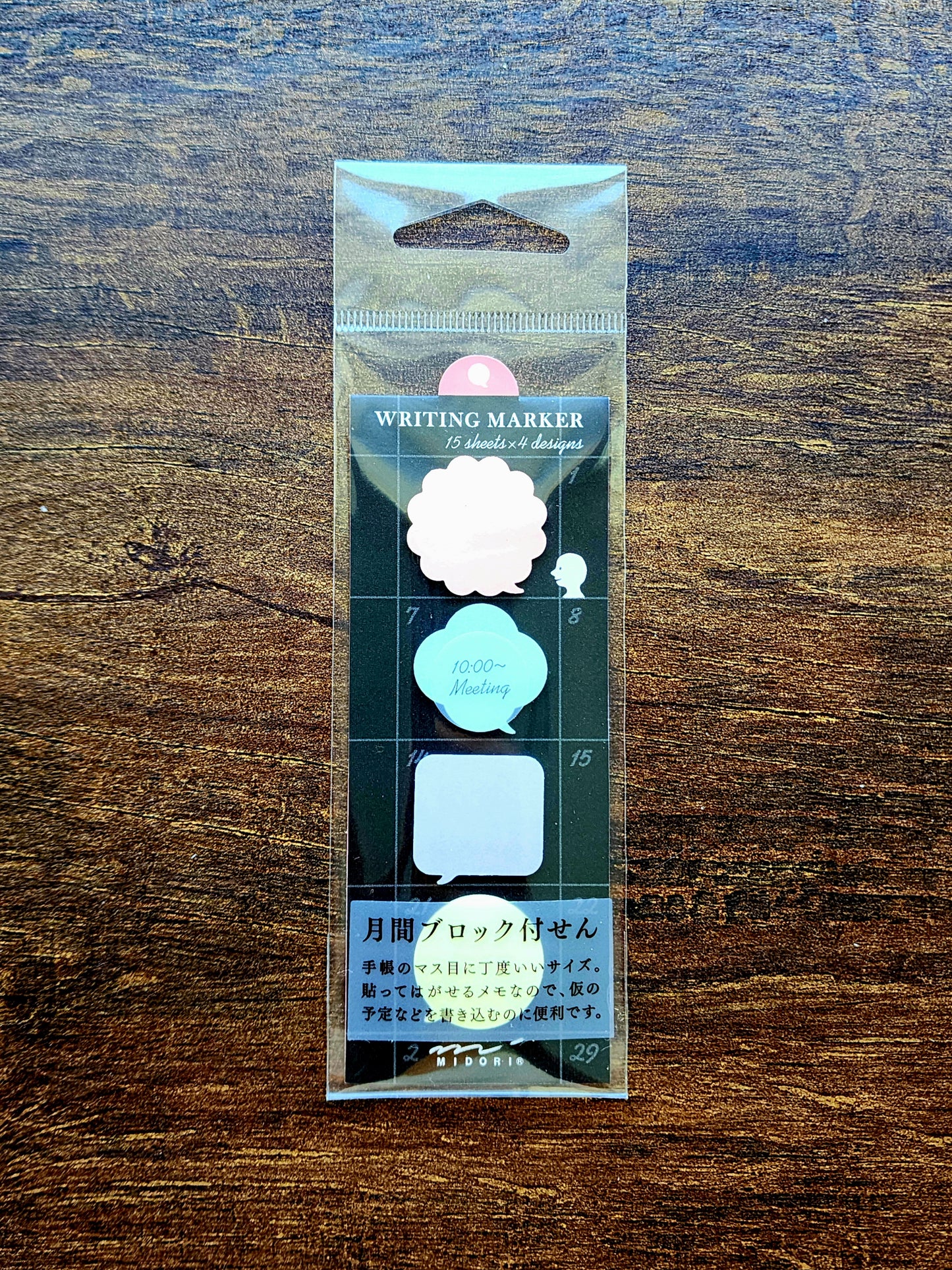 MIDORI Writing Marker Sticky Sticky Notes: Speech Bubble