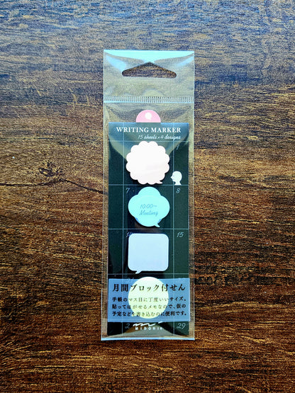MIDORI Writing Marker Sticky Sticky Notes: Speech Bubble