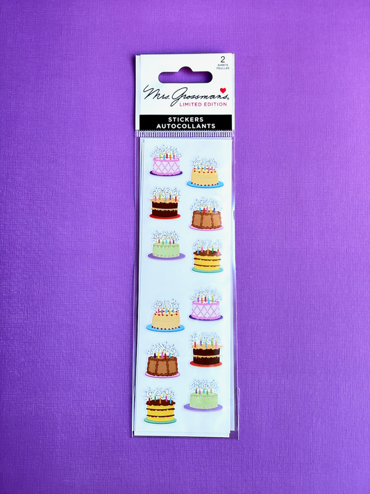 Mrs. Grossman's Stickers: Limited Edition Birthday Cakes