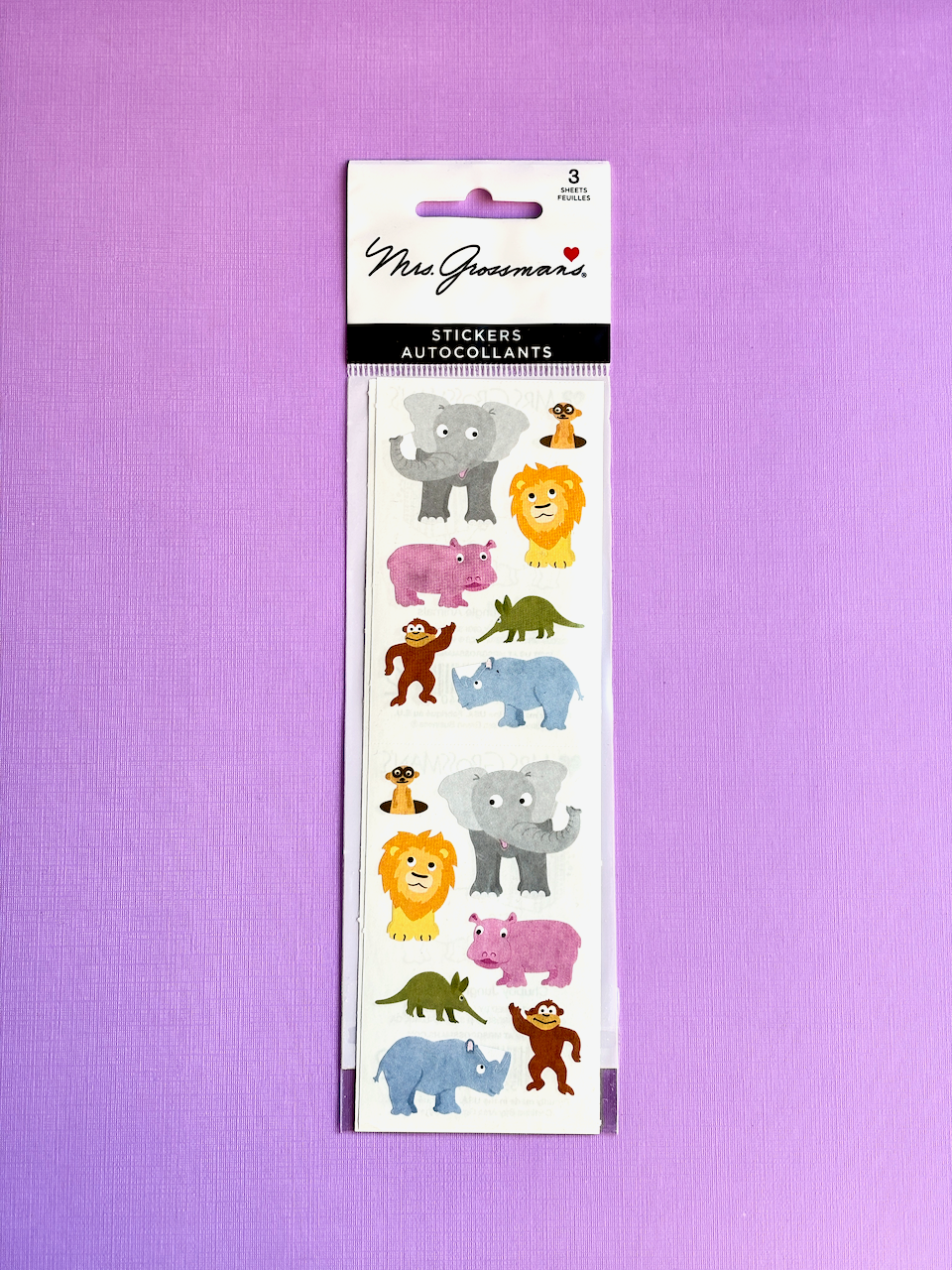 Mrs. Grossman's Stickers: Chubby Jungle Animals