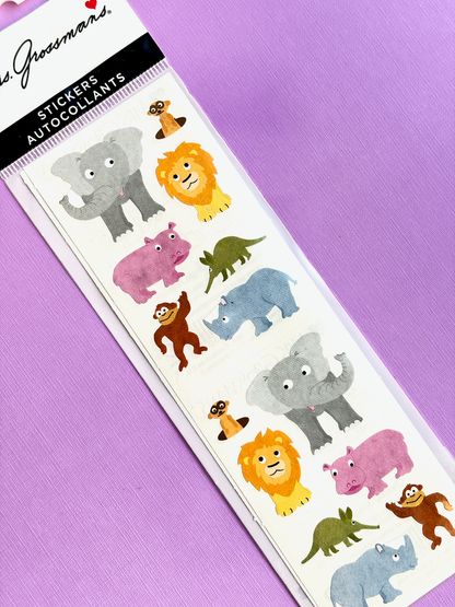 Mrs. Grossman's Stickers: Chubby Jungle Animals