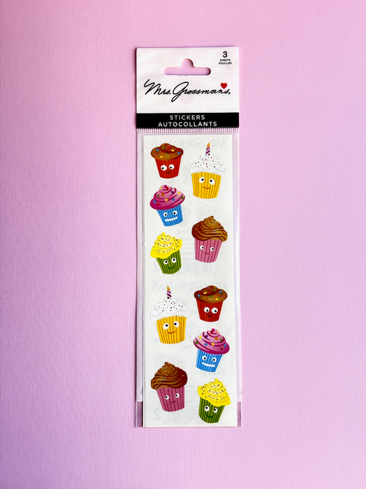 Mrs. Grossman's Stickers: Cutie Cupcakes