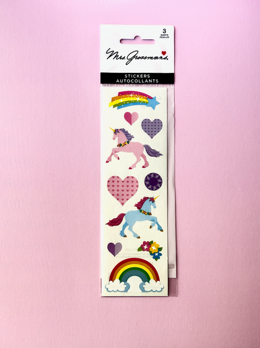 Mrs. Grossman's Stickers: Unicorn Love