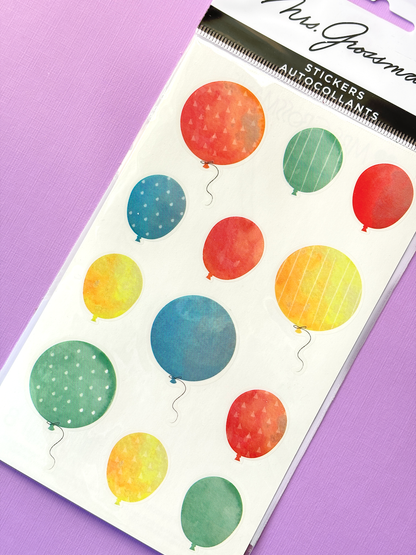 Mrs. Grossman's Stickers: Watercolor Balloons