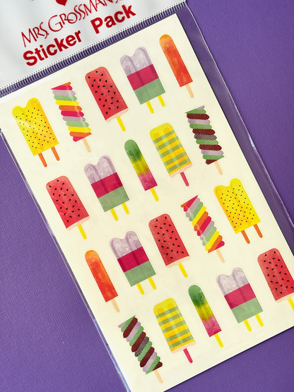 Mrs. Grossman's Stickers: Watercolor Popsicles