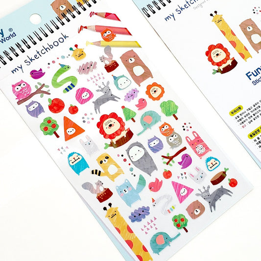 closeup Funny Sticker World My Sketchbook