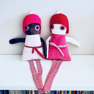 Esthex Naomie and Sofie fabric dolls