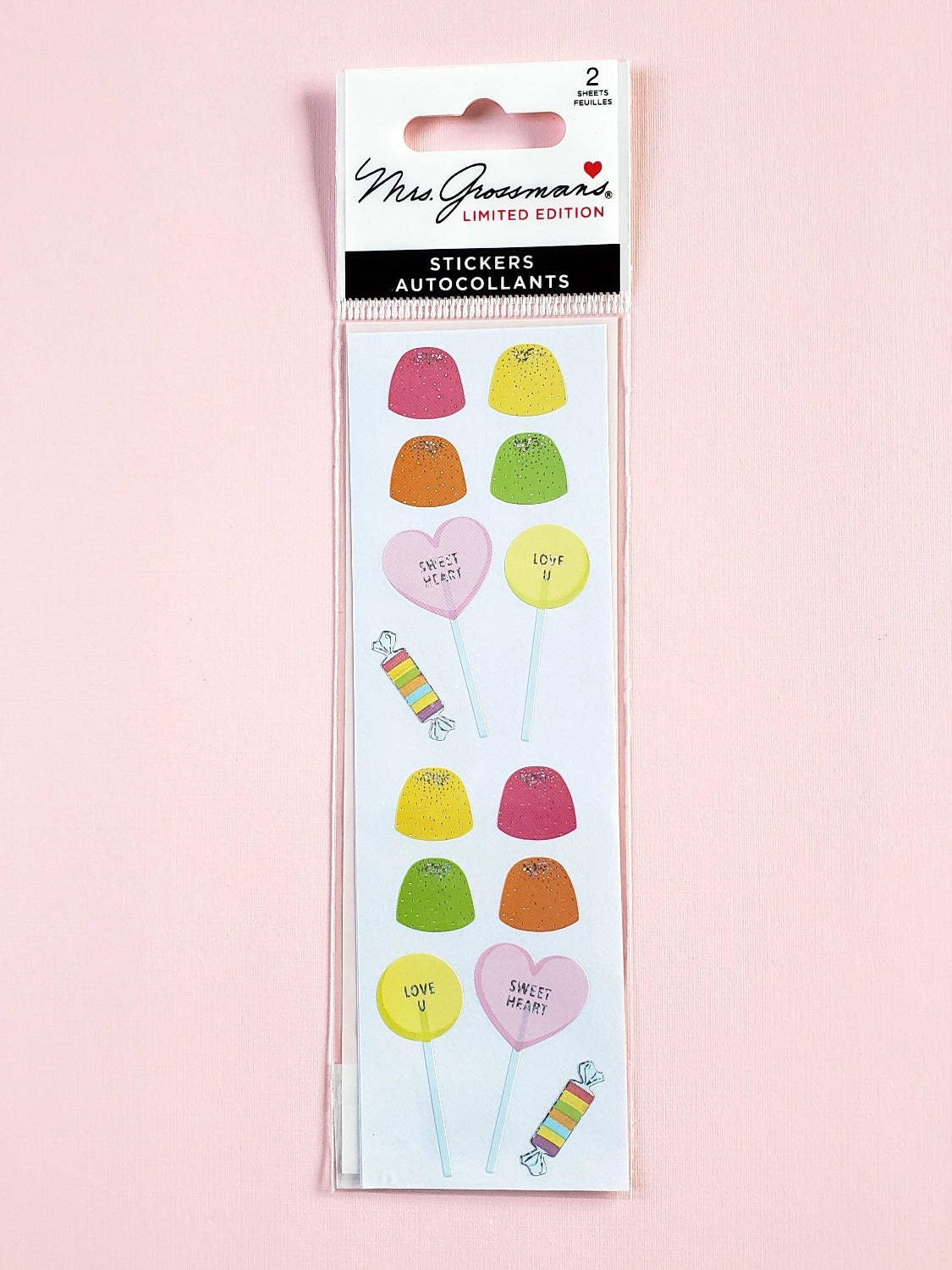 Mrs Grossman's Limited Edition Drops and Pops candy stickers