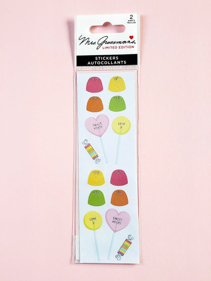 Mrs Grossman's Limited Edition Drops and Pops candy stickers