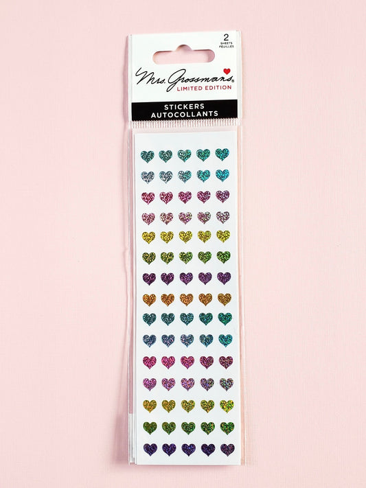 Mrs Grossman's limited edition pastel micro heart stickers