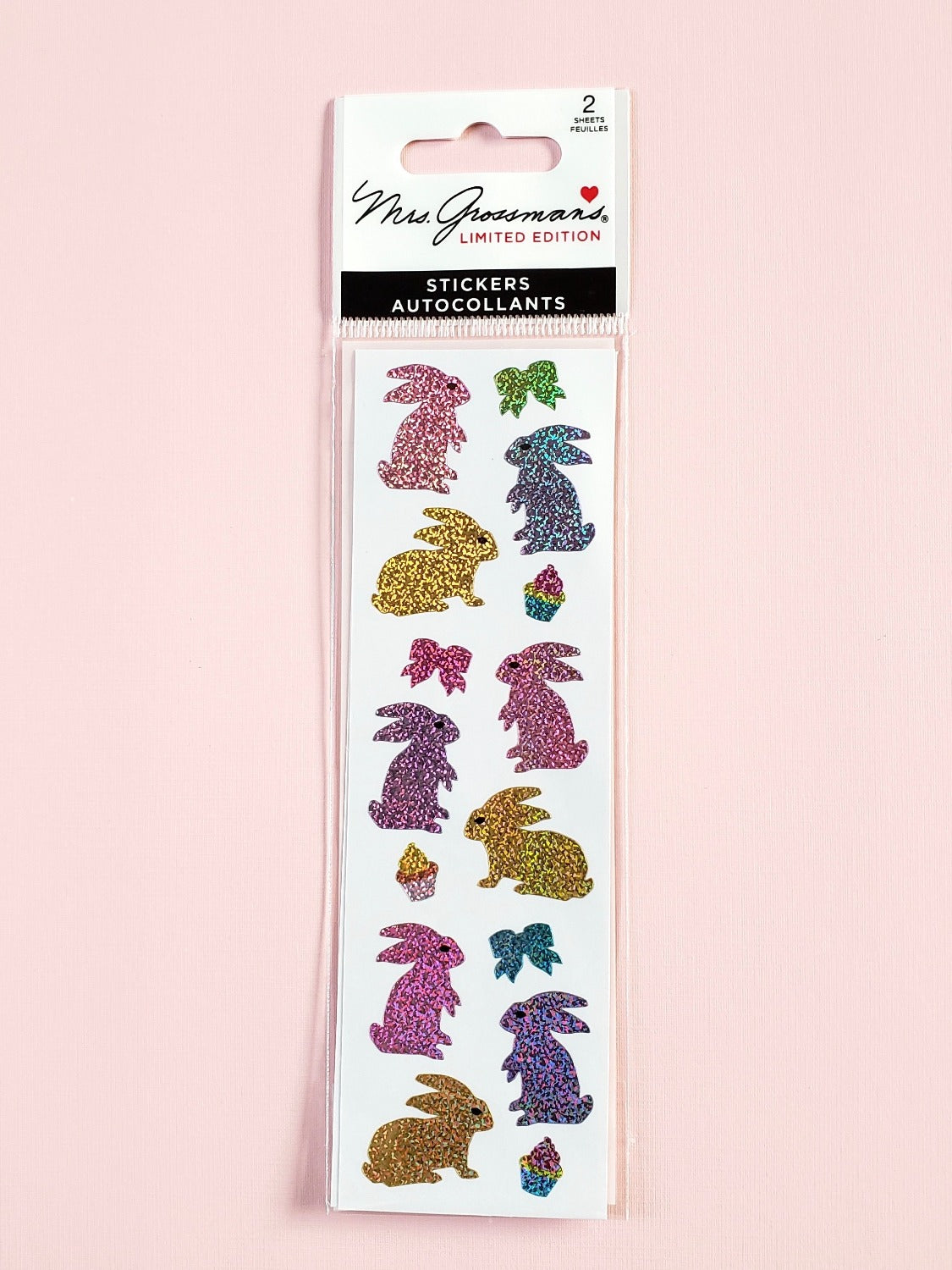 Mrs Grossman's Limited edition pastel bunnies stickers