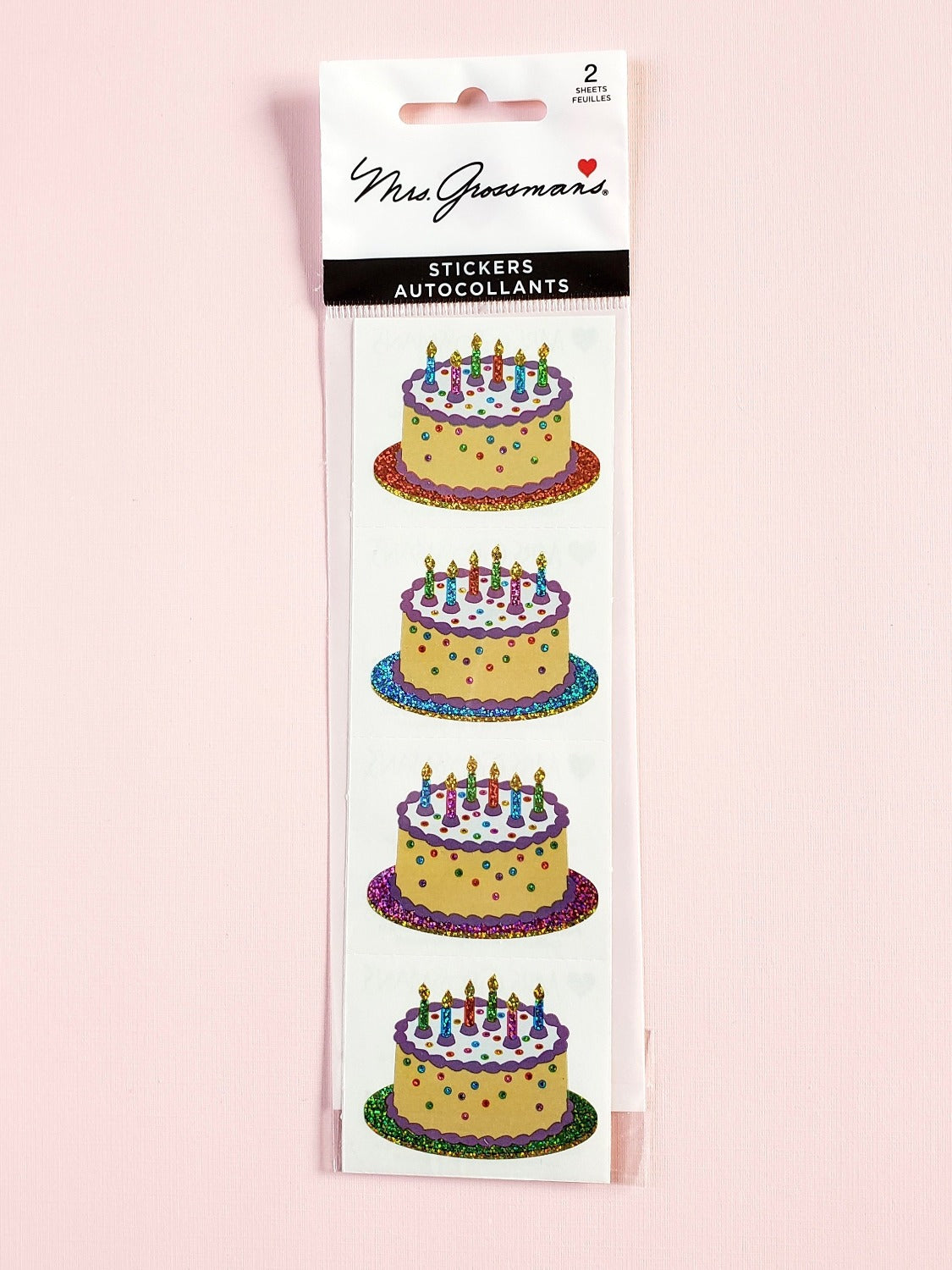 Mrs Grossman's Sparkly Birthday Cake stickers