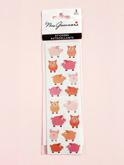 Mrs Grossman's chubby pink pig stickers