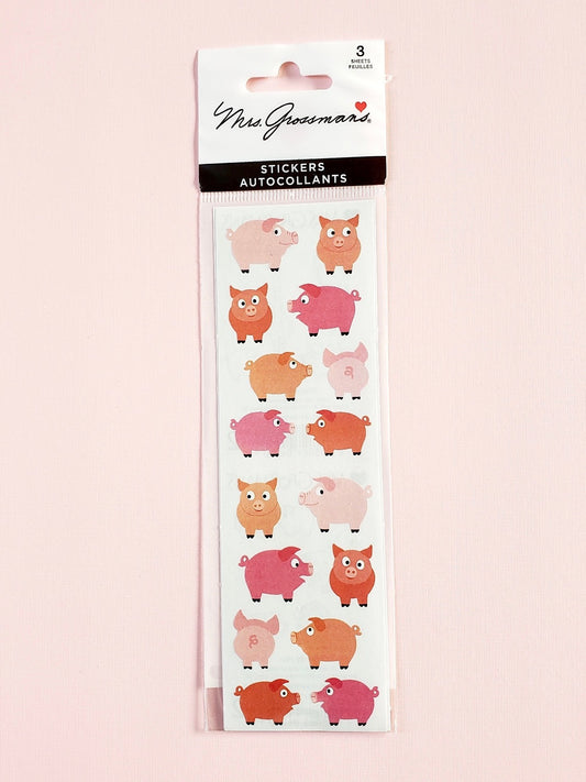 Mrs Grossman's chubby pink pig stickers