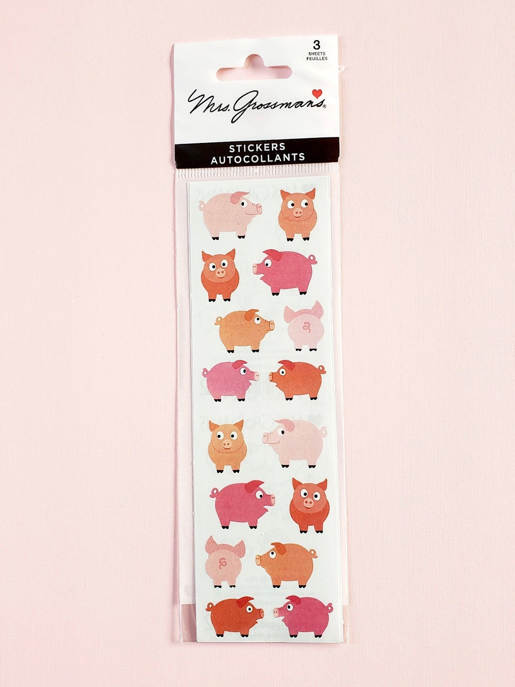 Mrs Grossman's chubby pink pig stickers