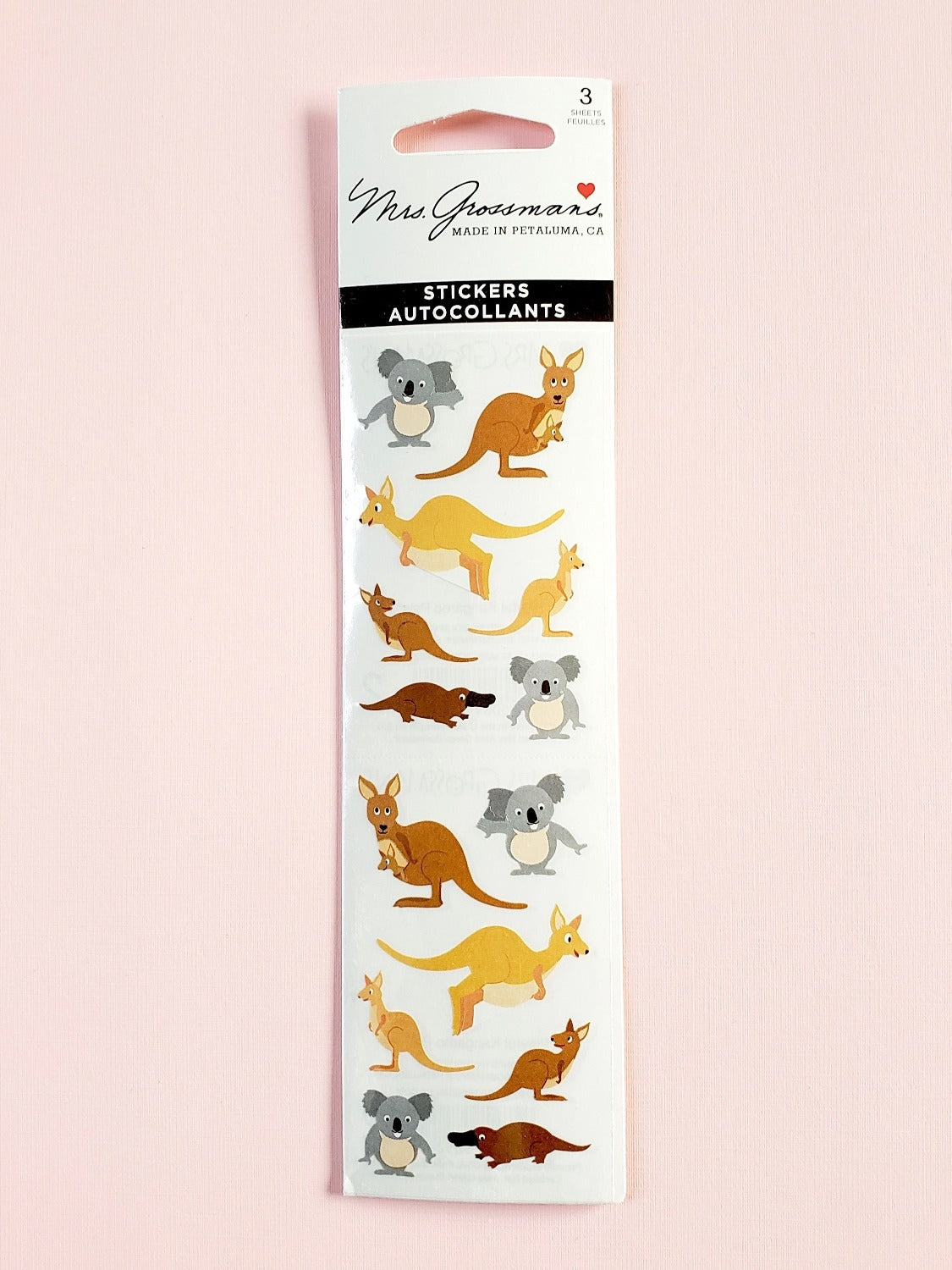 Mrs Grossman's playful kangaroo pals stickers