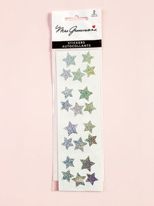 Mrs Grossman's Silver Sparkly Star stickers