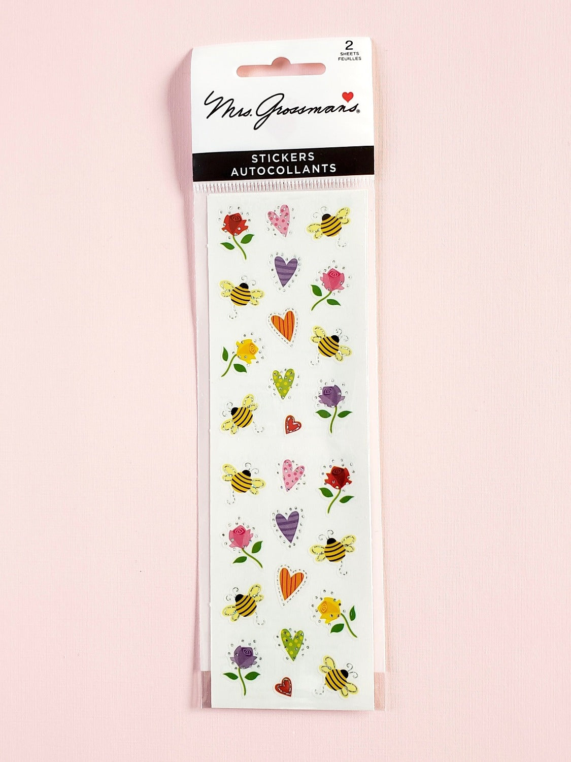 Mrs Grossman's Petite Hearts & Bees stickers