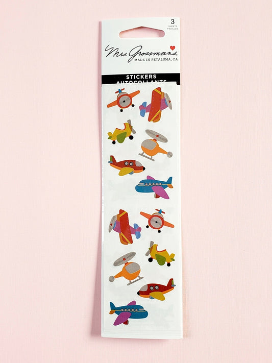 Mrs Grossman's chubby airplanes and helicopter stickers