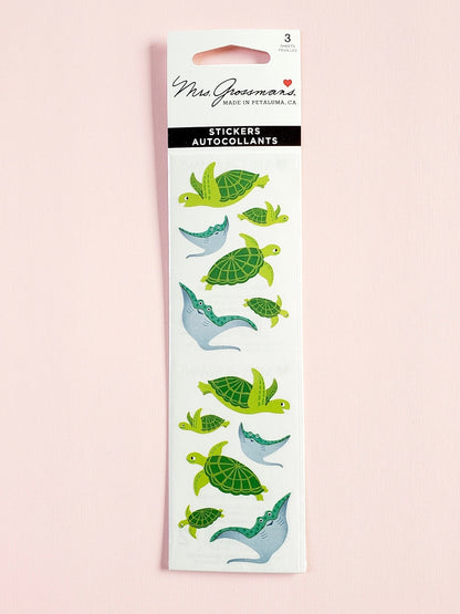Mrs Grossman's playful turtles and friends stickers