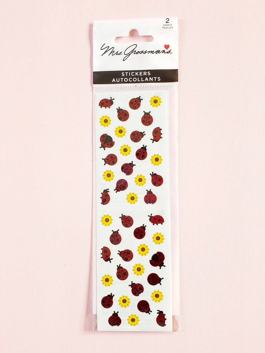 Mrs Grossman's ladybugs & flowers stickers