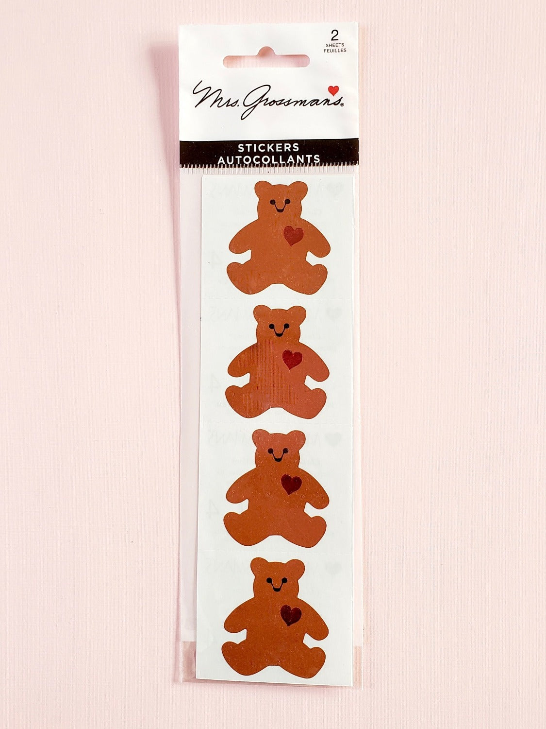 Mrs Grossman's Classic brown bear stickers