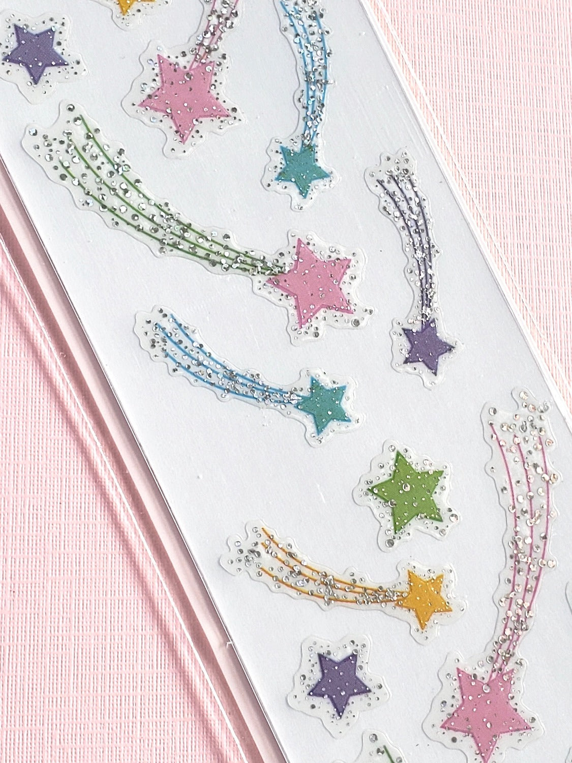 Mrs Grossman's pastel shooting star stickers closeup