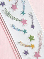Mrs Grossman's pastel shooting star stickers closeup