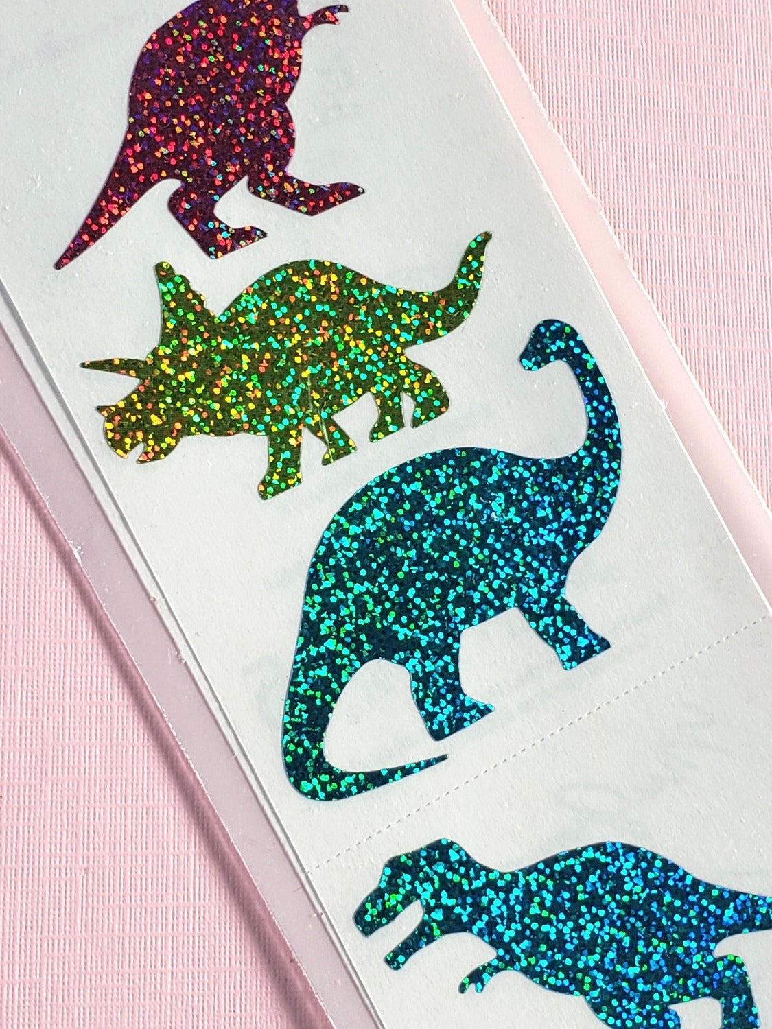 Mrs Grossman's stickers sparkly dinosaurs closeup