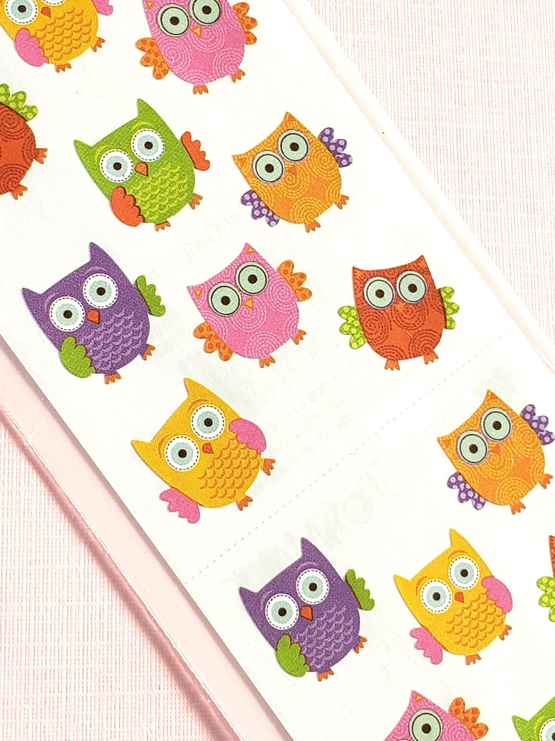 Mrs Grossman's forest owls stickers closeup