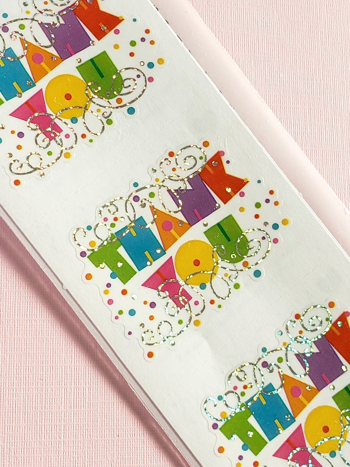 Mrs Grossman's Thank You stickers closeup