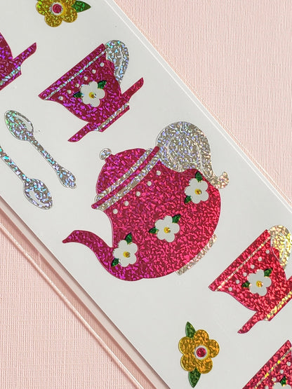 Mrs Grossman's limited edition tea set closeup