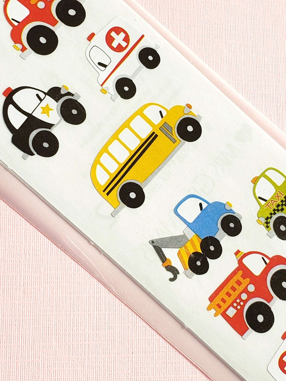 Mrs Grossman's chubby work vehicle stickers closeup