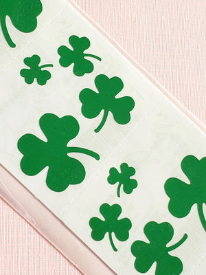 Mrs Grossman's shamrock stickers closeup