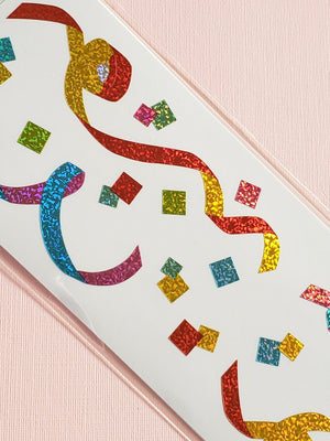 Mrs Grossman's colorful confetti stickers closeup