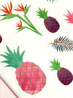 Mrs Grossman's watercolor pineapples sticker closeups