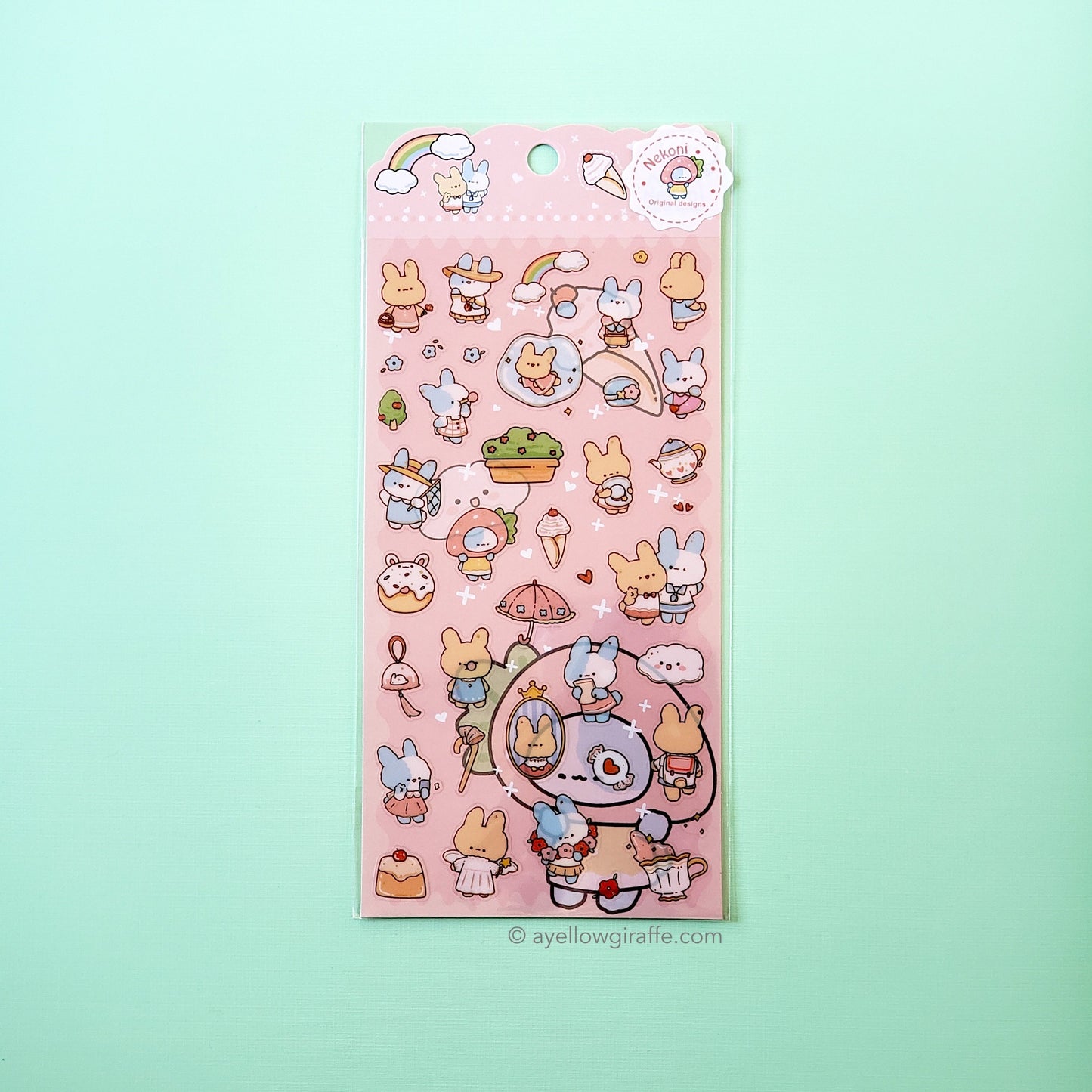 Nekoni Japan bunny stickers