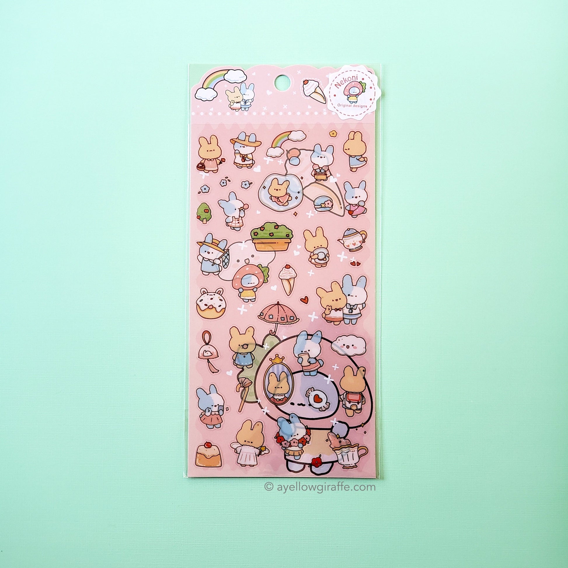 Nekoni Japan bunny stickers