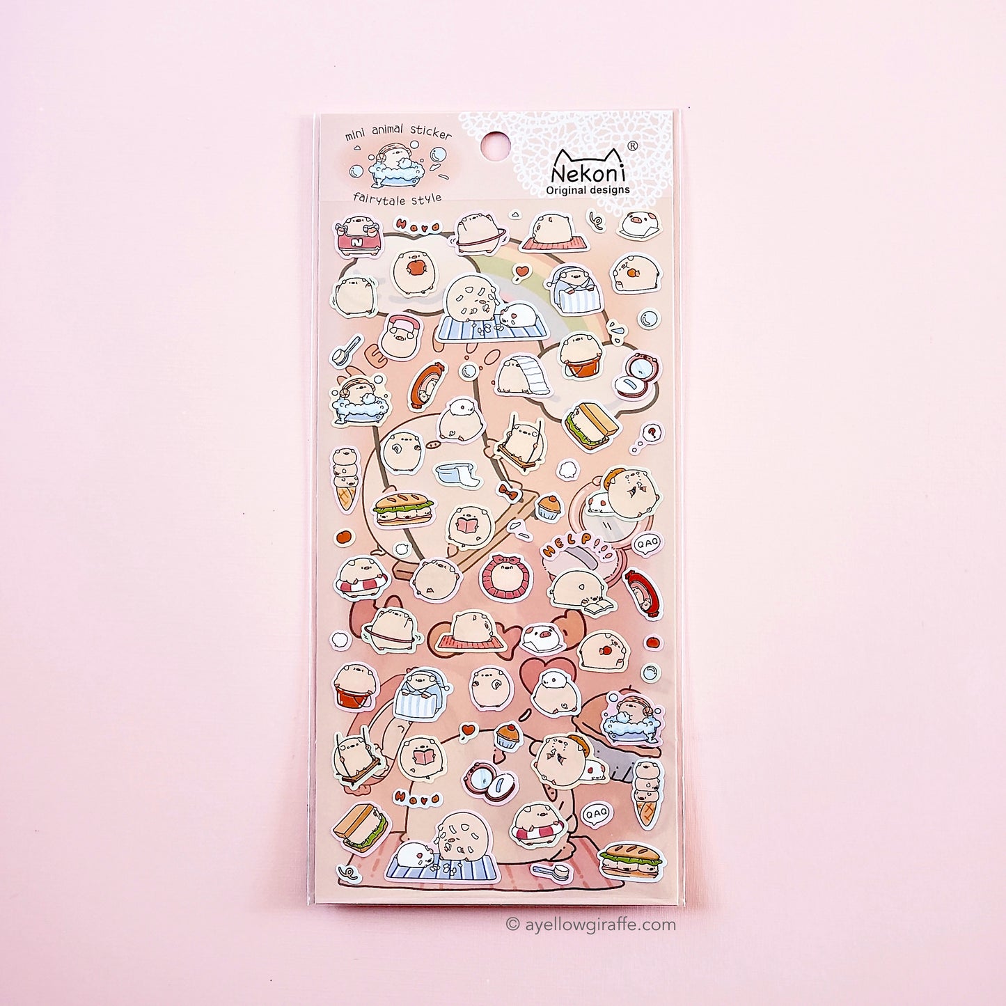 Nekoni Stickers: Mini Pigs