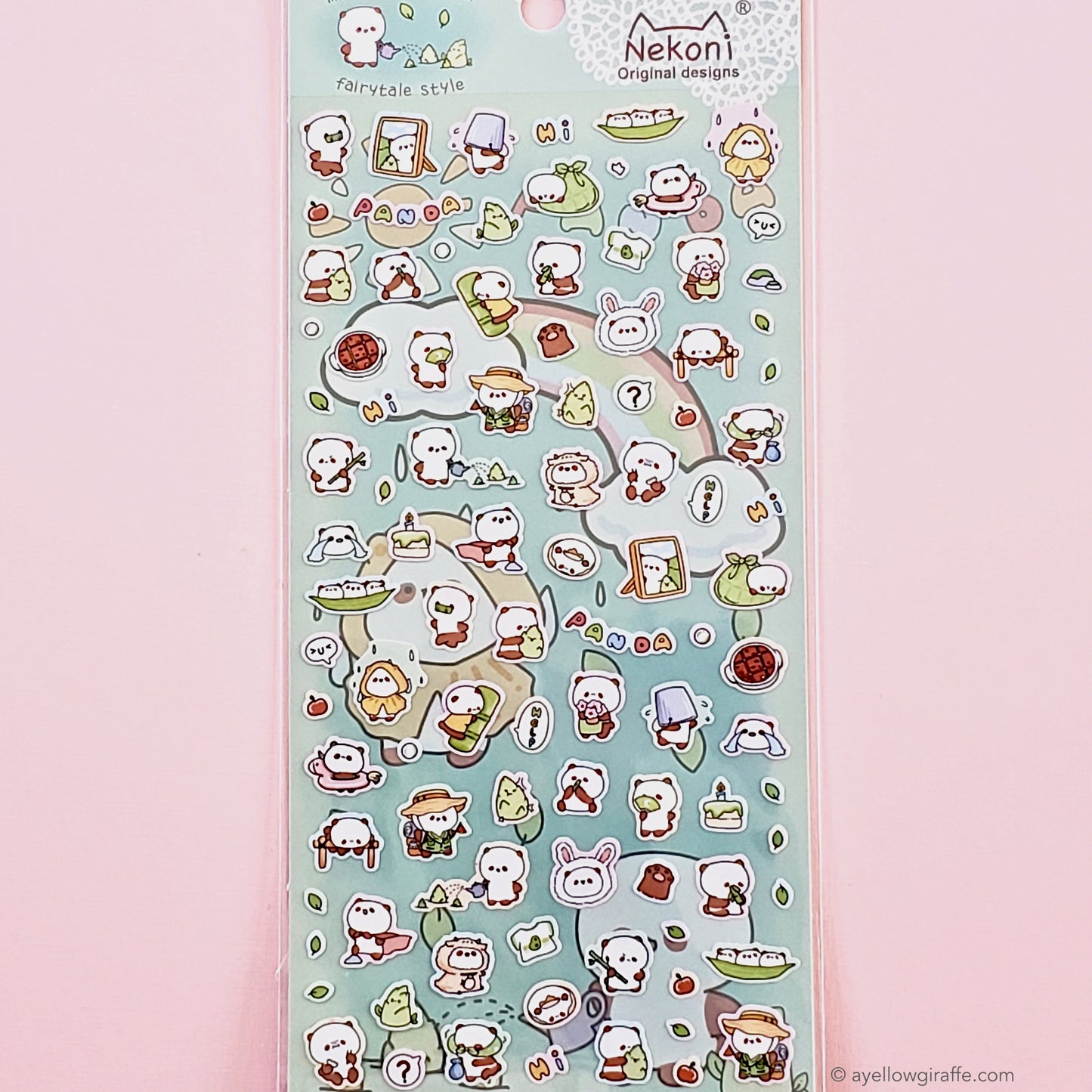 Nekoni Stickers: Mini Pandas