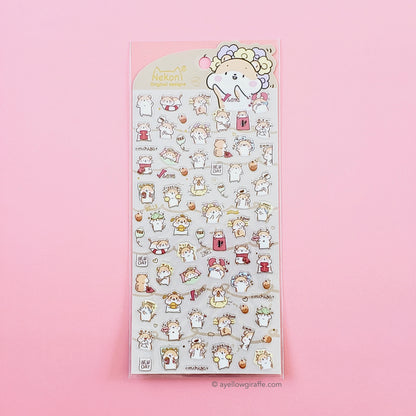nekoni japan hamster stickers