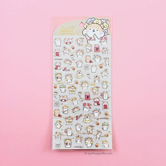 nekoni japan hamster stickers