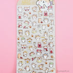 japanese stickers cute hamsters pink